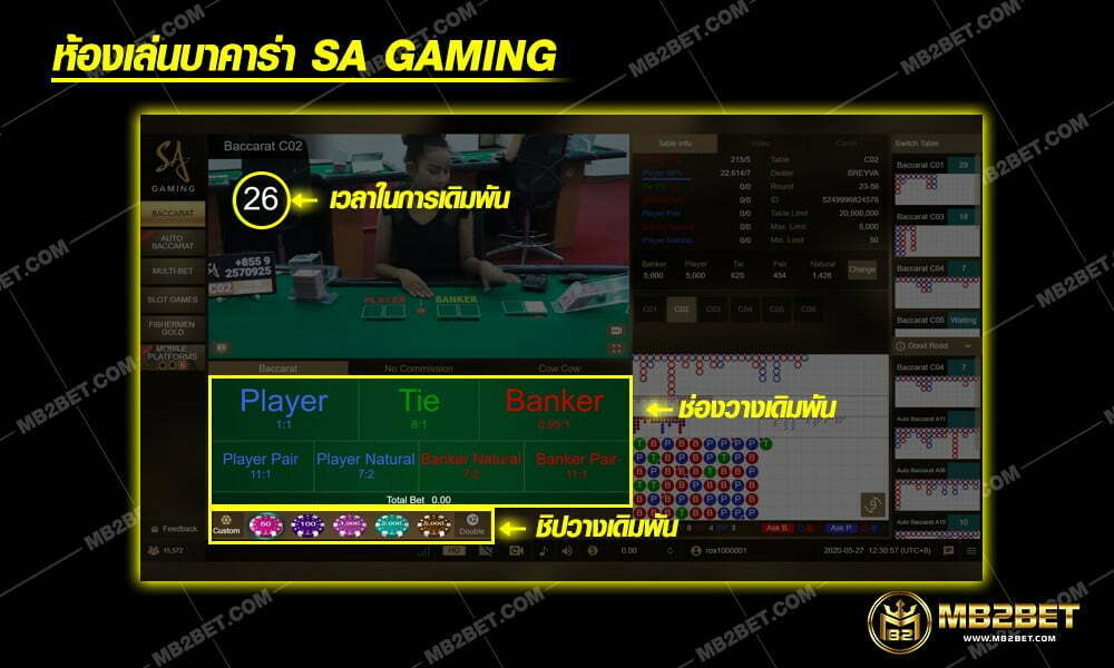 ห้องเล่นบาคาร่า Sa Gaming